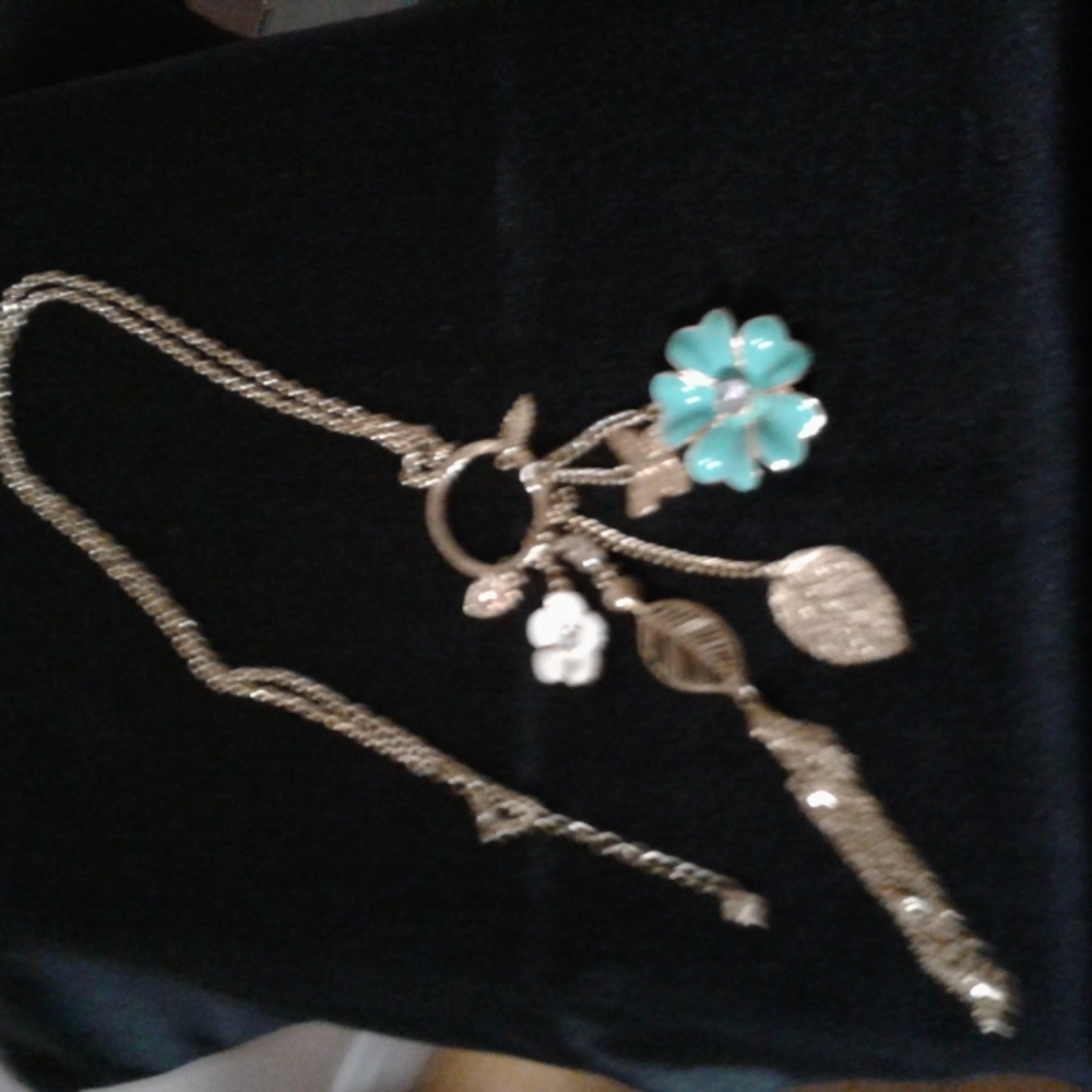 Vintage Women's Gold Tone charm Necklace